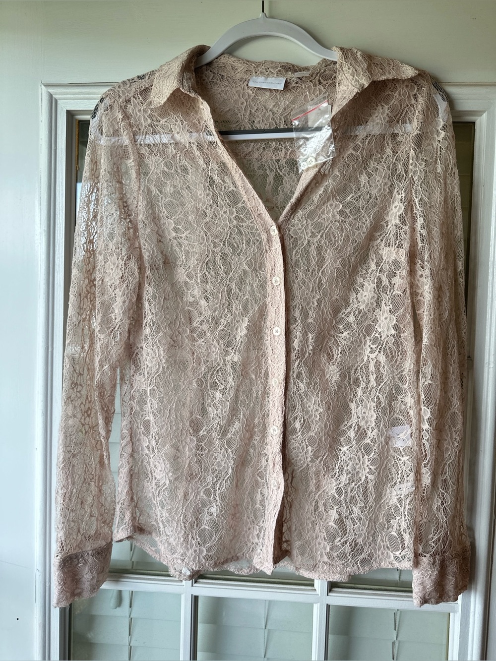 New York and Company NWT lace brown button up vtg y2k